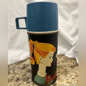Barbie 12 Oz. Thermos from 1950-60s in used condition